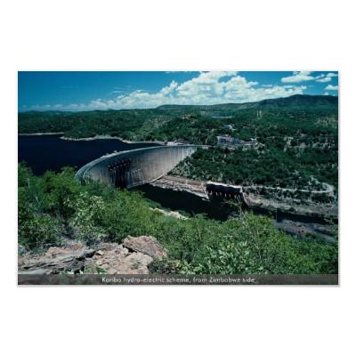 Foto Esquema hidroeléctrico de Kariba, del lado de Zimb Impresiones