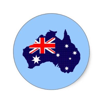 Foto Esquema y bandera de Australia Etiquetas