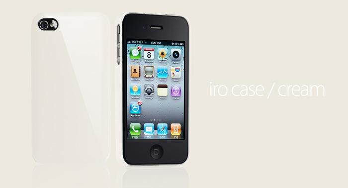 Foto Essential TPE Iro Glossy Cream White UV Coating Snap Case for iPhone 4