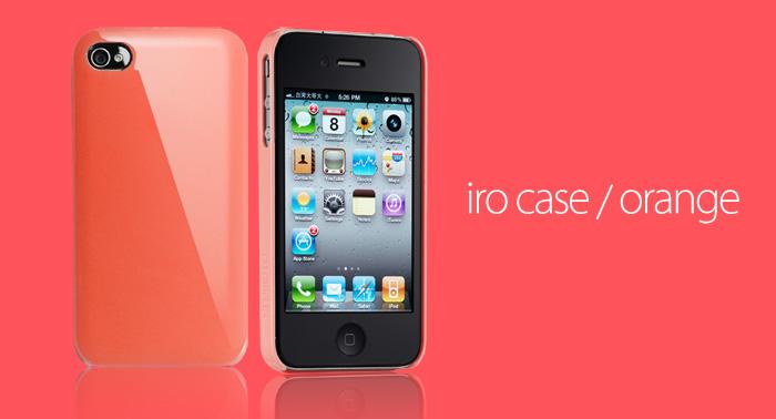 Foto Essential TPE Iro Glossy Orange UV Coating Snap Case for iPhone 4