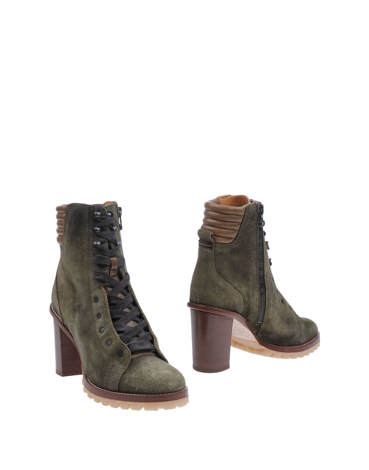 Foto Esseutesse Botines De CañA Alta Mujer Verde oscuro