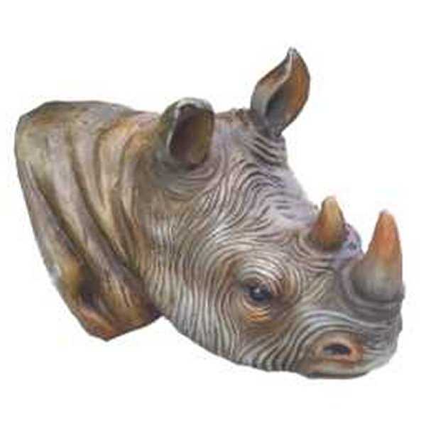 Foto Estatua de la cabeza de fibra de vidrio 28x27 cm Rhino