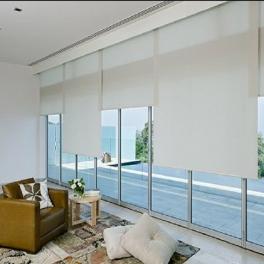 Foto Estor enrollable en tejido Ibiza 335 Blanco | Gris