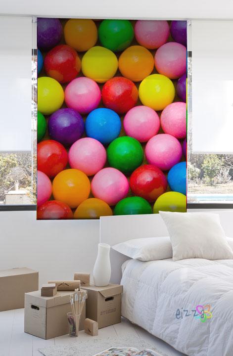 Foto Estor Enrollable Traslucido Gumballs