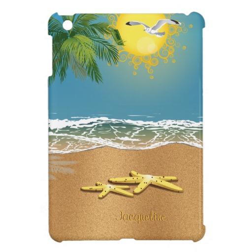 Foto Estrellas de mar en caso del iPad de la playa el m