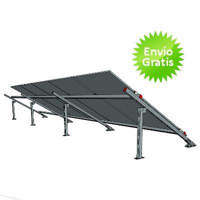 Foto Estructura de 45º para 3 paneles Sunlink de 80W