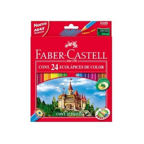 Foto Estuche 24 lápices de colores Faber Castell Ecolápices Acuarelables