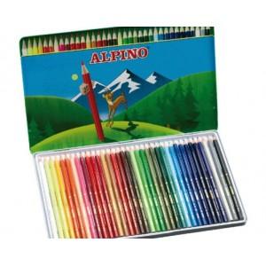 Foto Estuche metal 36 lápices colores Alpino