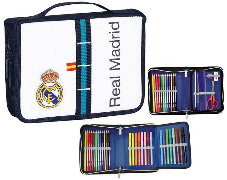 Foto Estuche plumier escolar del Real Madrid con 34 piezas