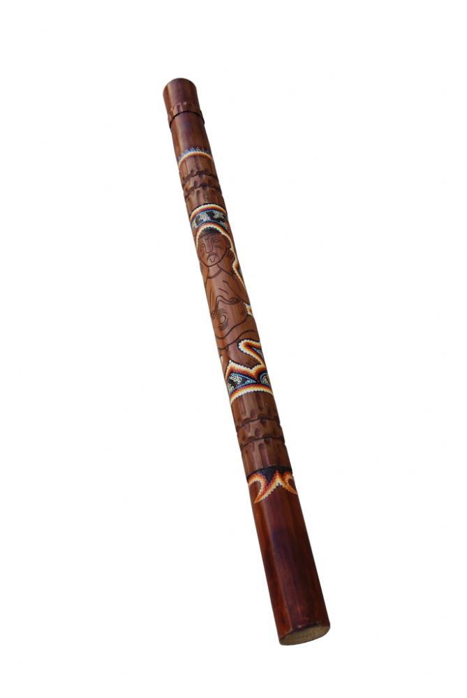 Foto Ethno Didgeridoo Bambu Esculpido