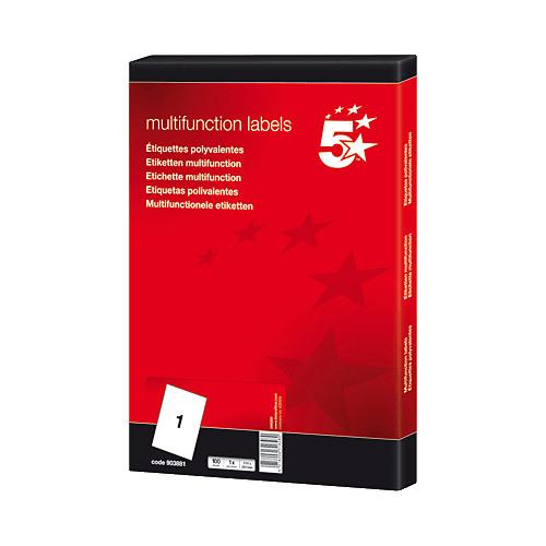 Foto Etiquetas 5 Estrellas 105x29 mm.