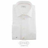 Foto ETON de Suecia - Camisa de vestir ETON slim fit de satén blanco con puño francés