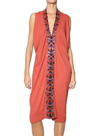 Foto etro beaded viscose cady dress