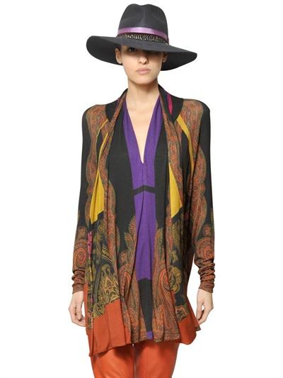 Foto etro blusa tejida de viscosa estampada