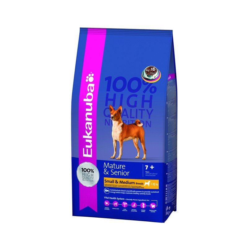 Foto Eukanuba mature & senior razas medianas para perros 12 Kg
