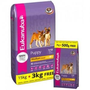 Foto Eukanuba puppy & junior razas medianas 18kg oferta 15+3
