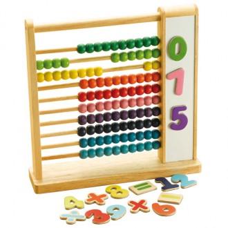 Foto Eurekakids Abaco con numeros de madera y colores