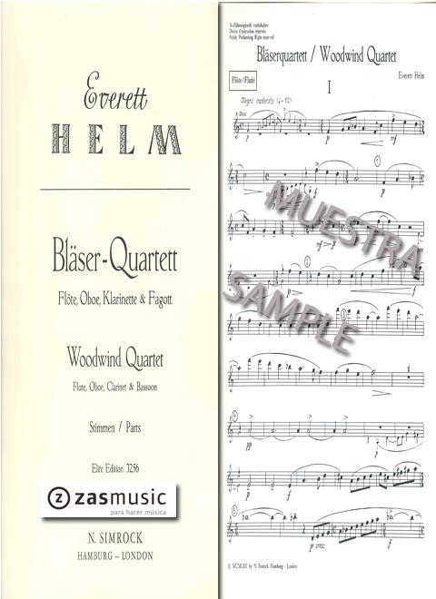 Foto everett, helm: woodwind quartet. flute, oboe, clarineete and