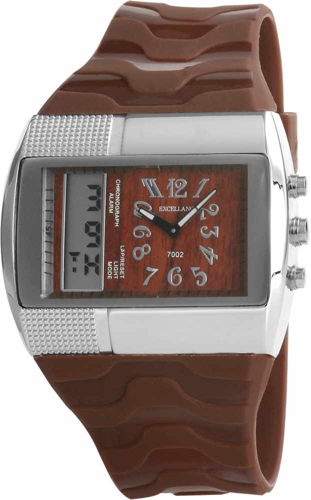 Foto Excellanc Hombres Relojes De Plástico Plata Marrón