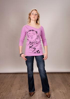 Foto Excentree Organic Cotton 'Kiss Me' Top (Ladies - Purple)