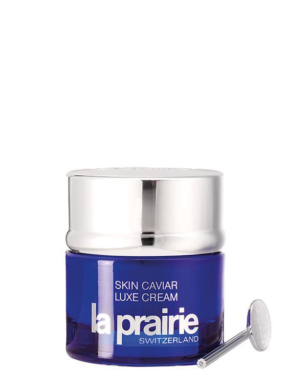 Foto Exclusiva crema en lujoso envase de cristal azul 50 ml Skin Caviar Luxe Cream La Prairie