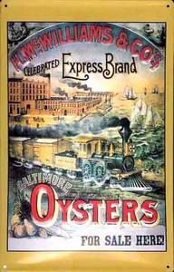 Foto Express Brand Baltimore Oysters embossed steel sign