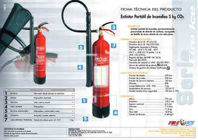 Foto Extintor Co2 De 5 Kg      Marca Fire Ice  Nuevo . Factura Con Iva