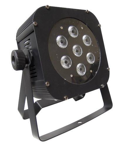 Foto extra flat 7 x 8w 4-in-1 rgbw led par64 can with remote control ibiza light lp64led-flat8w-rc