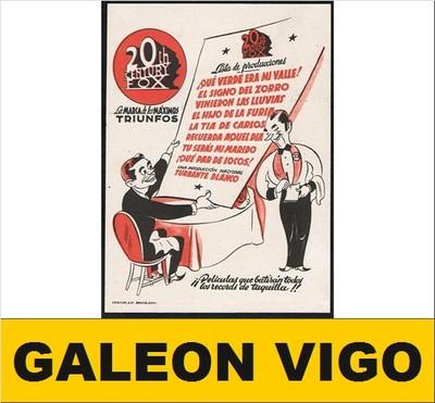 Foto (f760) varias peliculas antiguo programa cine 20th century fox