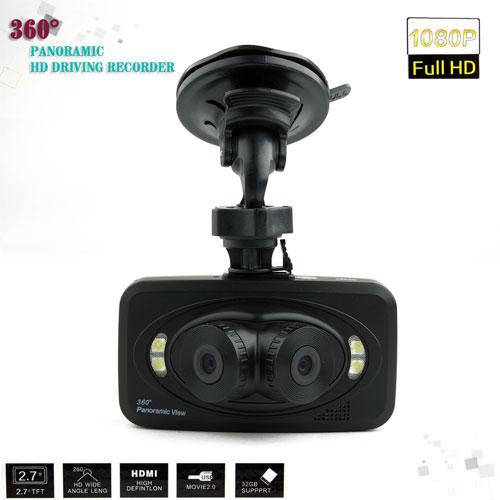 Foto F8 Doble lente coche DVR c mara de la rociada de 360 ngulo de visi n Cena Full HD 1080p