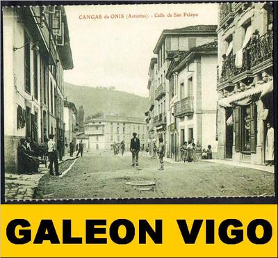Foto (f827) Asturias - Cangas De Onis Calle De San Pelayo Postal Reproduccion