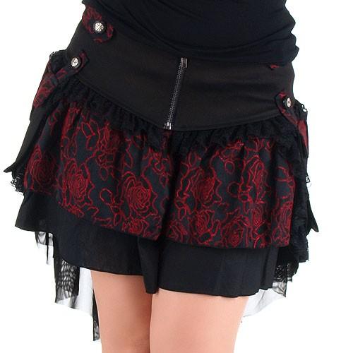 Foto Falda 2 piezas roja y negra