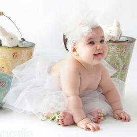 Foto Falda de tul blanca para bebé