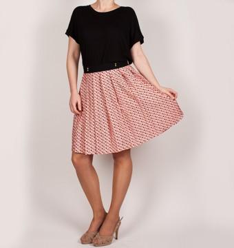 Foto falda salmón sugarhill plisada