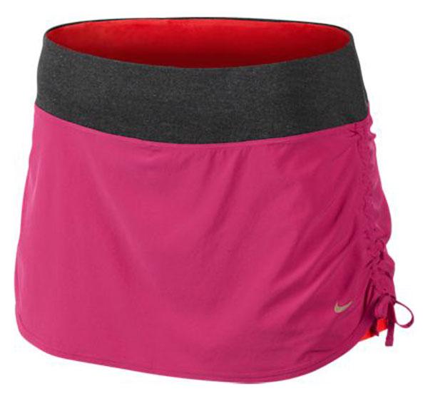 Foto Faldas Nike Rival Stretch Woven Skirt Pink Force / Bright Citrus Woman
