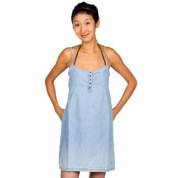 Foto Faldas y Vestidos Roxy Sun Day Chambray Dress Women - indigo blue wash