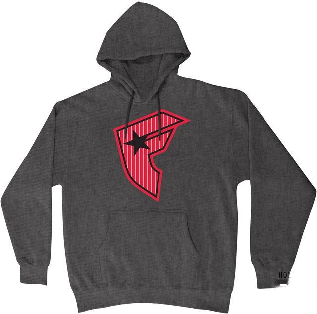 Foto Famous Stars and Straps Classick Stripe Hoody - Charcoal / Red