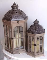 Foto Farol madera p/vela (set 2u) set nubia