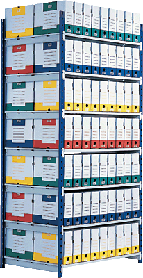 Foto Fast paperflow modulo adicional estantería rangeco plus 7 estantes de 70cm dim 1000x2000mm