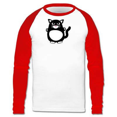 Foto Fat Cat Camiseta Raglan Manga Larga Niños