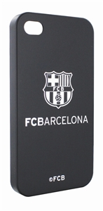 Foto Fc Barcelona Carcasa Negra Escudo Plata Apple iPhone 4/4S Barça
