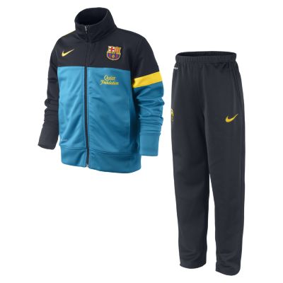 Foto FC Barcelona Sideline Knit Chándal de fútbol de calentamiento - Chicos pequeños (3 a 8 años) - Azul/Negro - L