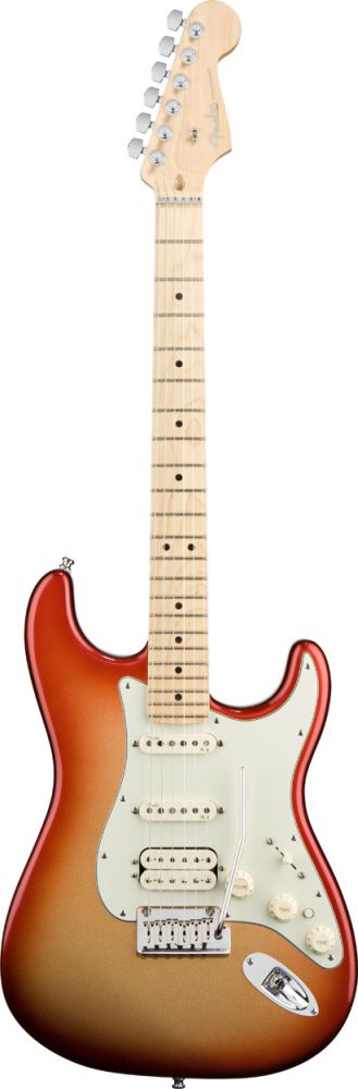 Foto Fender American Deluxe Stratocaster Hss Sunset Metallic Diapason Arce