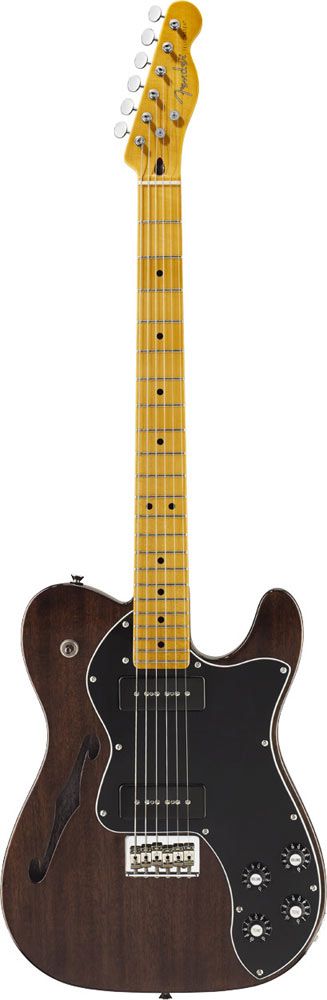Foto Fender Modern Player - Telecaster Thinline Deluxe Mn Black Transparent