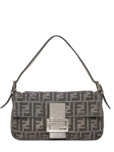 Foto fendi bolsa de hombro tipo baguette en piel y lurex
