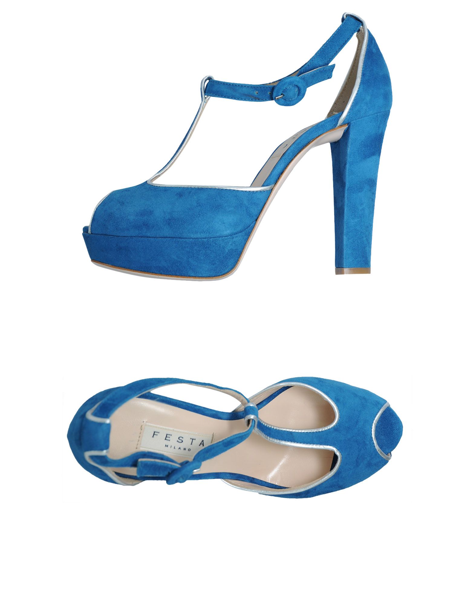 Foto Festamilano Sandalias Con Plataforma Mujer Azul