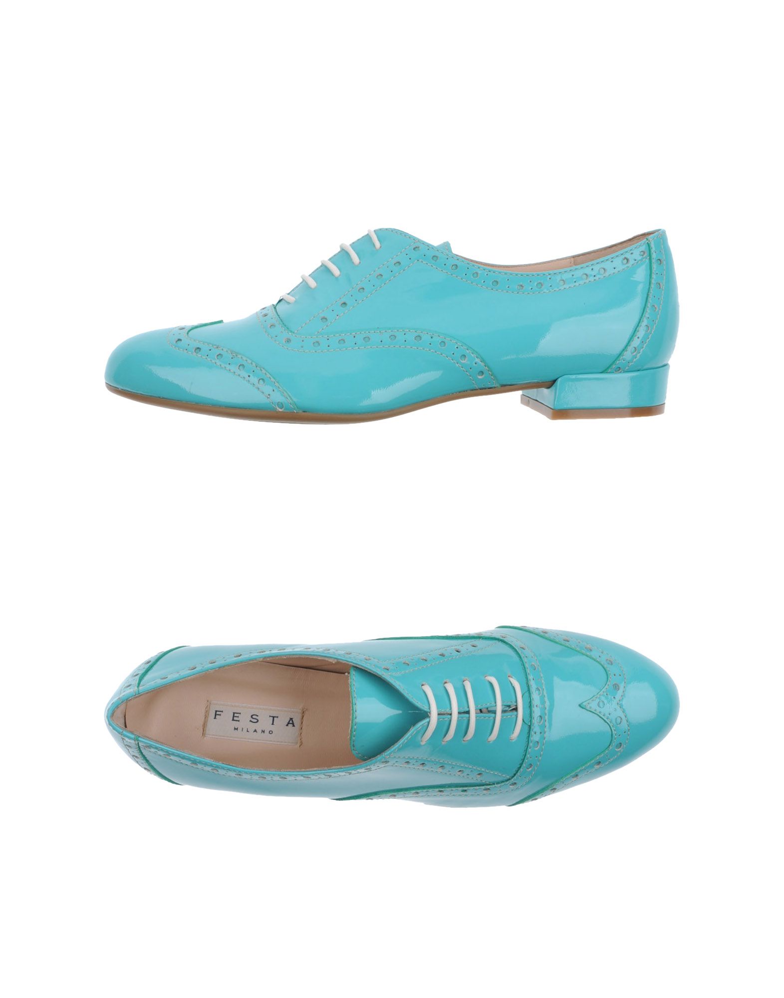 Foto Festamilano Zapatos De Cordones Mujer Azul turquesa