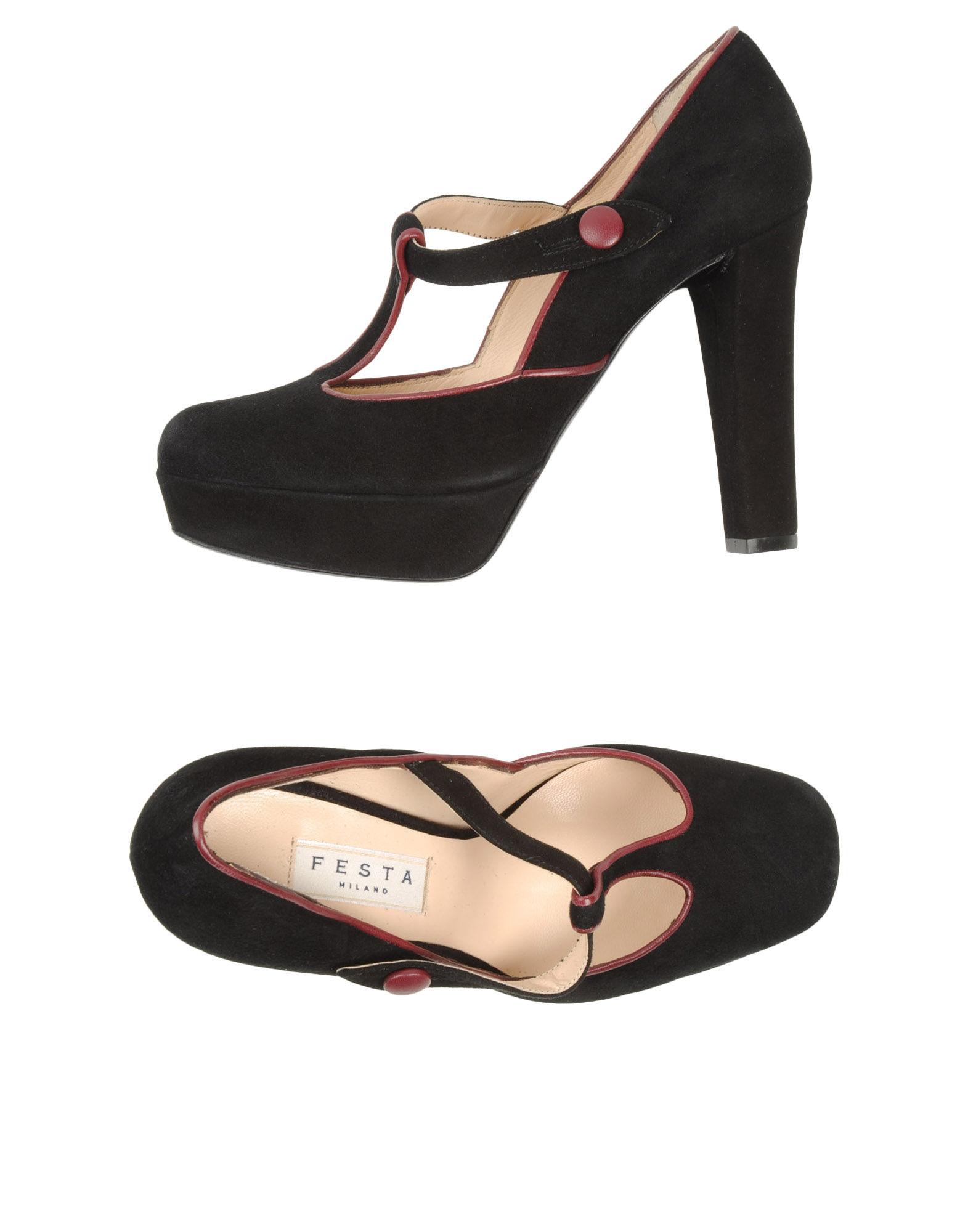 Foto Festamilano Zapatos De SalóN Plataforma Mujer Negro