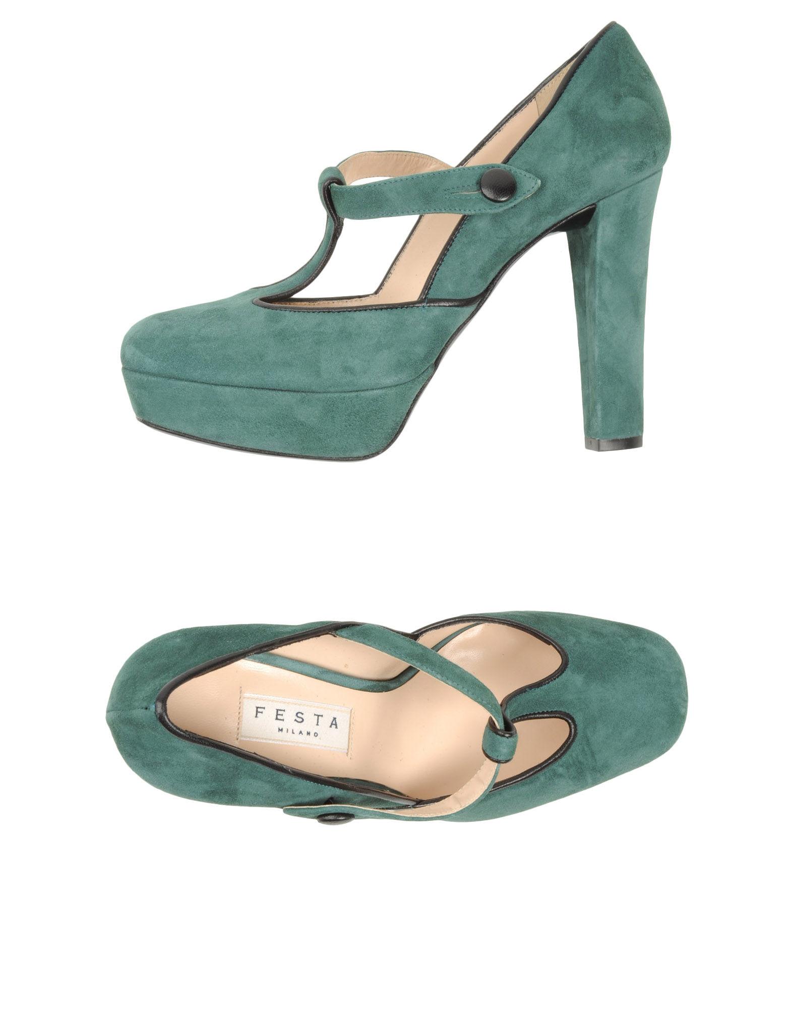 Foto Festamilano Zapatos De SalóN Plataforma Mujer Verde petróleo