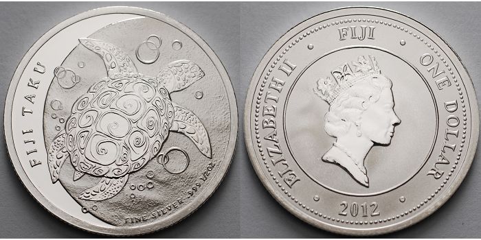 Foto Fidschi 1 $ Fiji 1/2 oz 2012